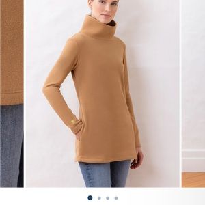 Dudley Stephens cobble hill turtleneck in camel